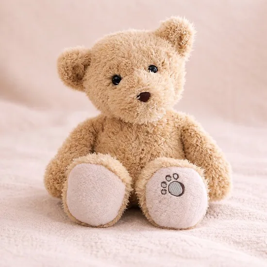 Beige plush teddy bear, 26 cm